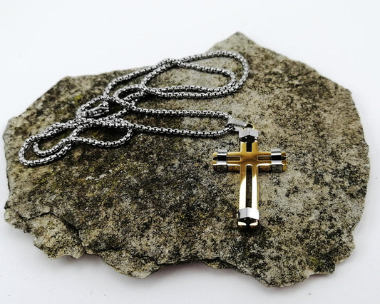 Collana a Croce In Acciaio